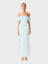 Manon Off The Shoulder Gown - Seagreen