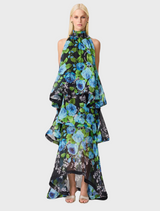 Briony Tiered Gown - BlackMulti