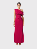 Verdessa Asymmetrical Gown - Raspberry Pink