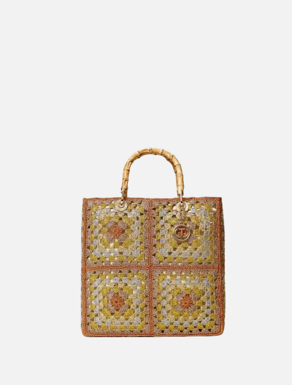 Crochet shopper with lurex - Natural Lurex Crochet Multicolour