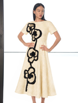 Marilyn Monrose Dress - Ivory/Black