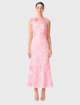 Monique High Neck Gown - Pink