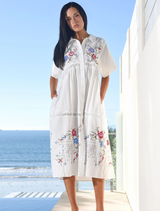 Ring A Ring A Posie Dress - White