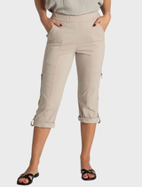 Cropped Zip Cargo - Putty