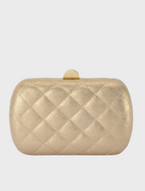 Zoey Quilted Clutch - Gold