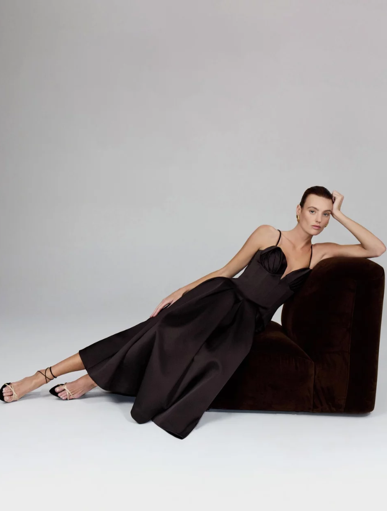 Saskia Midi Dress - Chocolate