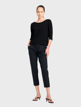 Relaxed Boat Neck - Black