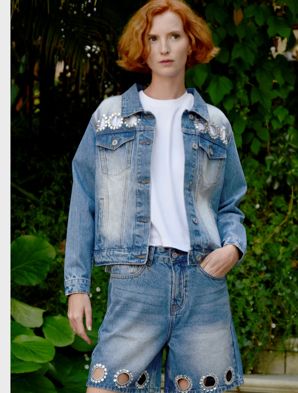 Diamond Life  Jacket  - Blue Denim