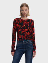 Thin Gauge Pullover - Floral Print