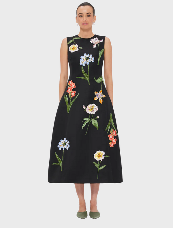 Cleo - Botanical Print in Ebony