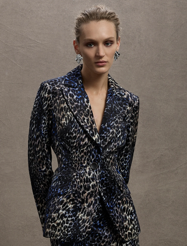 Leo Blazer - Chocolate-Blue