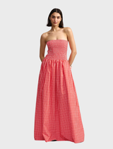 Layla Dress - Ruby Gingham