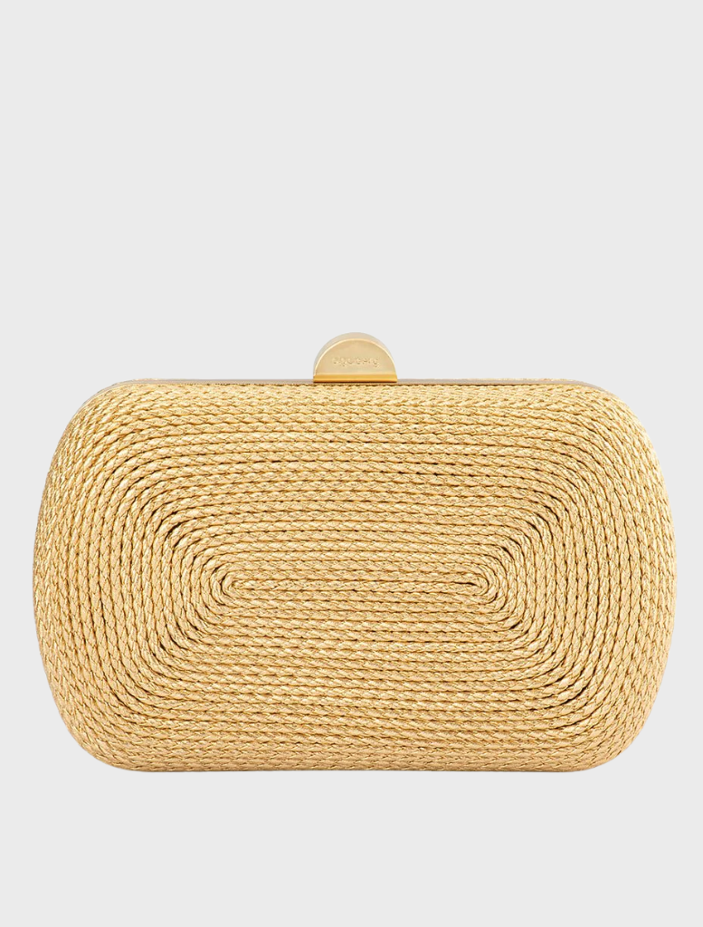 Martina Coiled Rope Clutch - Gold
