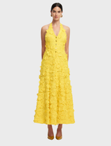 Juliette Lace Halterneck Maxi Dress - Sunshine