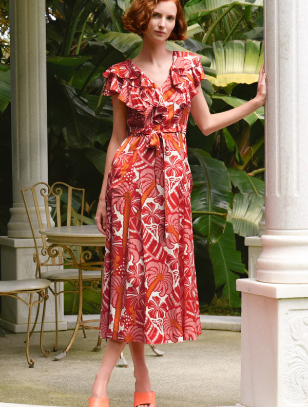 Club  Tropicana Dress - Red/Pink