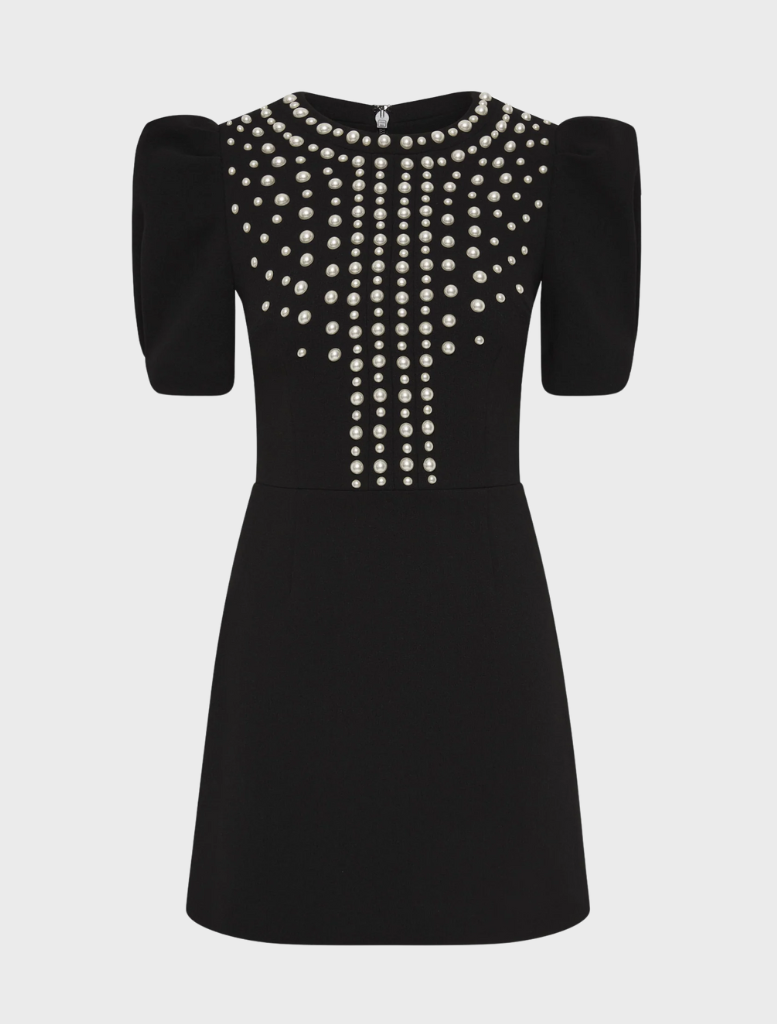 Pearly Mini Dress - Black