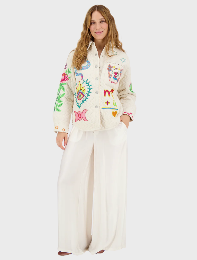 Alicia EMB Jacket - Natural