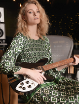Shirr-ly Not! Dress - Green Geo