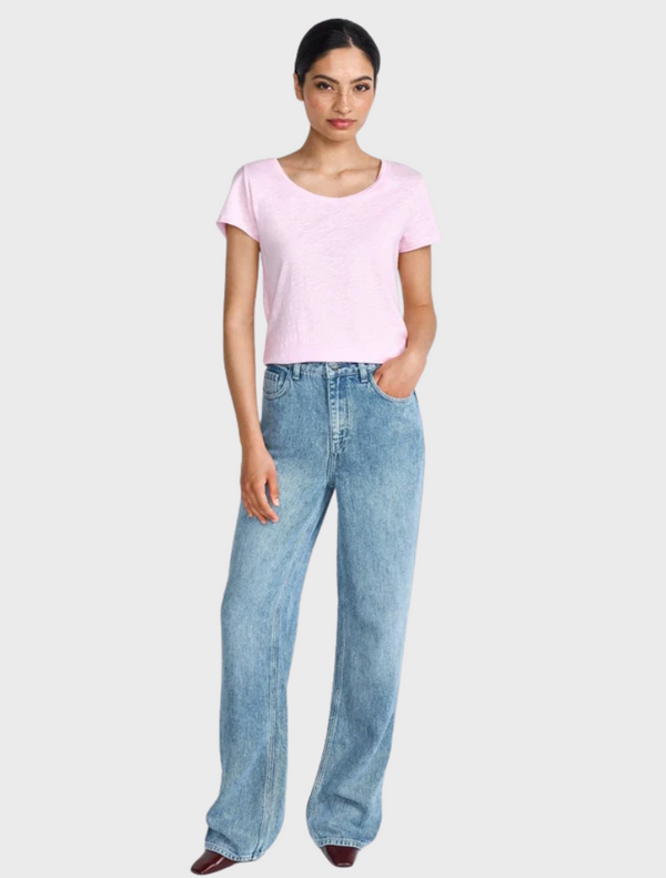 Slub cotton T-shirt - Spring Blush