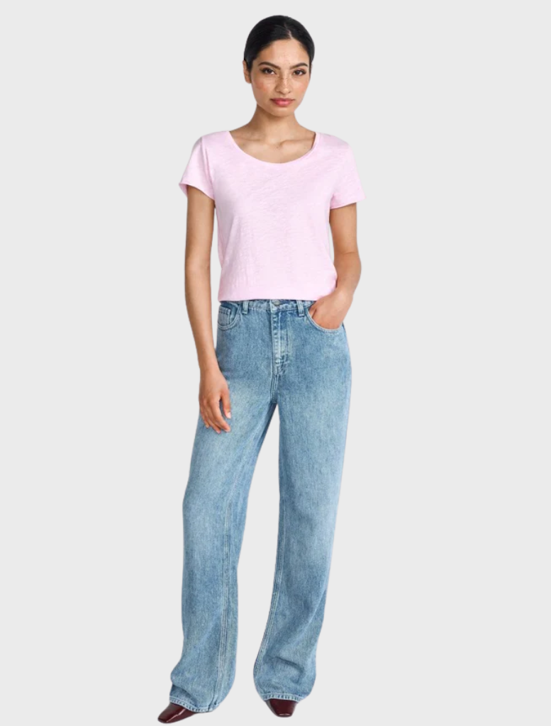 Slub cotton T-shirt - Spring Blush