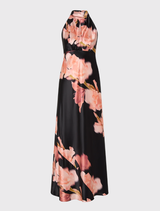 Caroline Sleeveless - Coral Pink Black