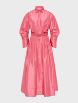 Maple Shirt Midi Dress - Bubblegum