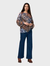 Byzantium Top - Indigo Multi