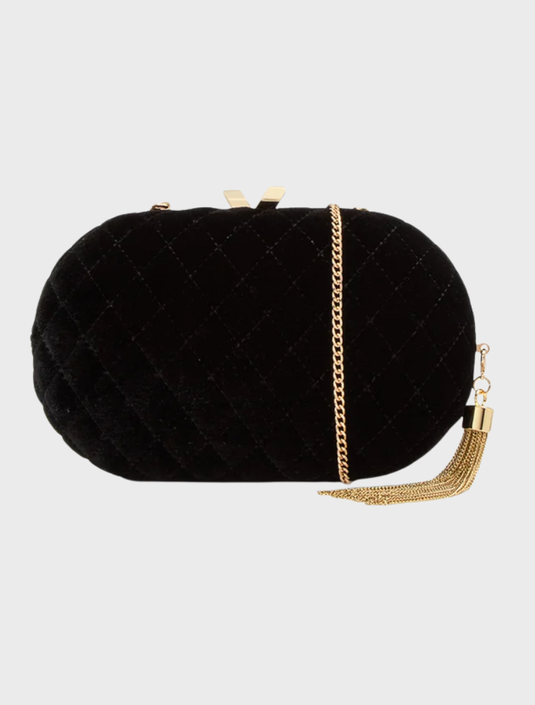 Rikki Fabric Clutch - Black