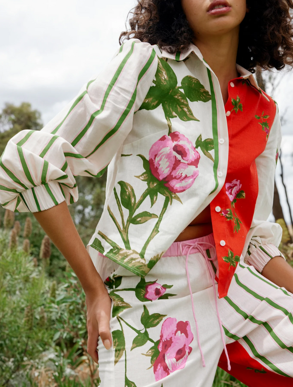 Rafferty Blouse - Ruby Antique Rose