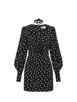 Celyn Mini Dress  - Black Polka Dot