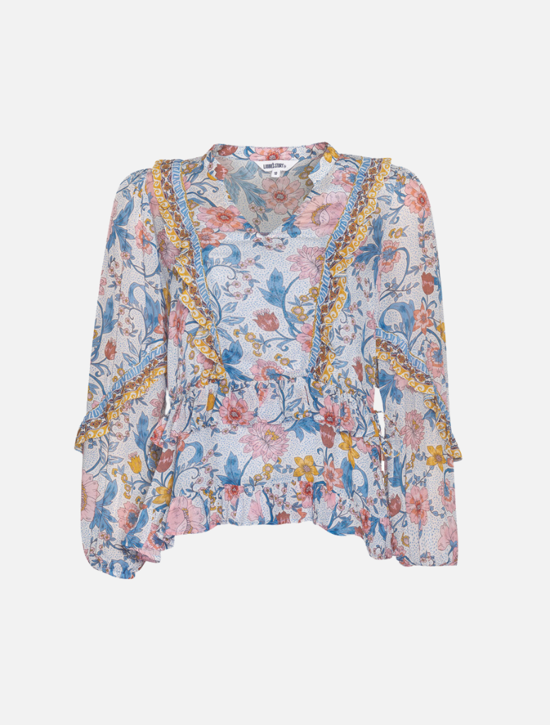 Anacapri Blouse - Ecru Multi