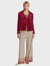 Daphne Velvet Jacket - Ruby