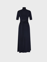 Naila Knit Midi Dress - Navy