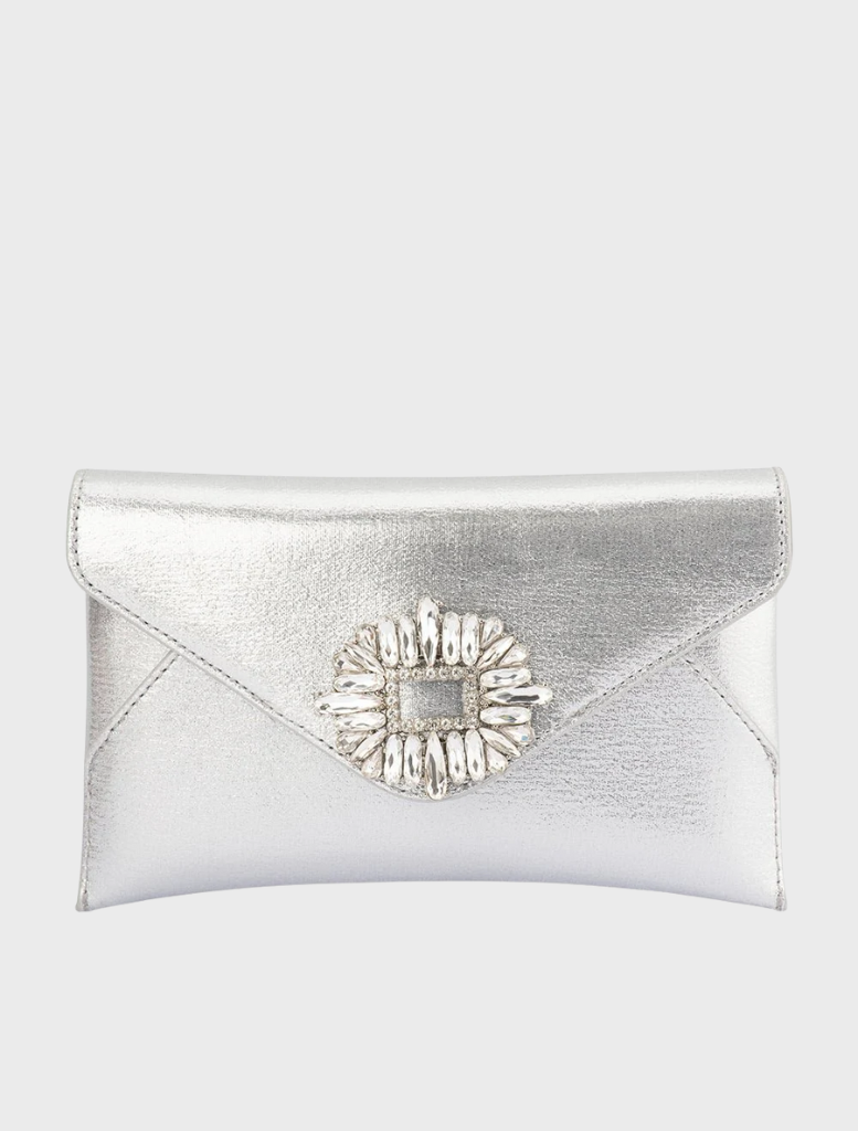 Antonia Envelope Clutch - Silver