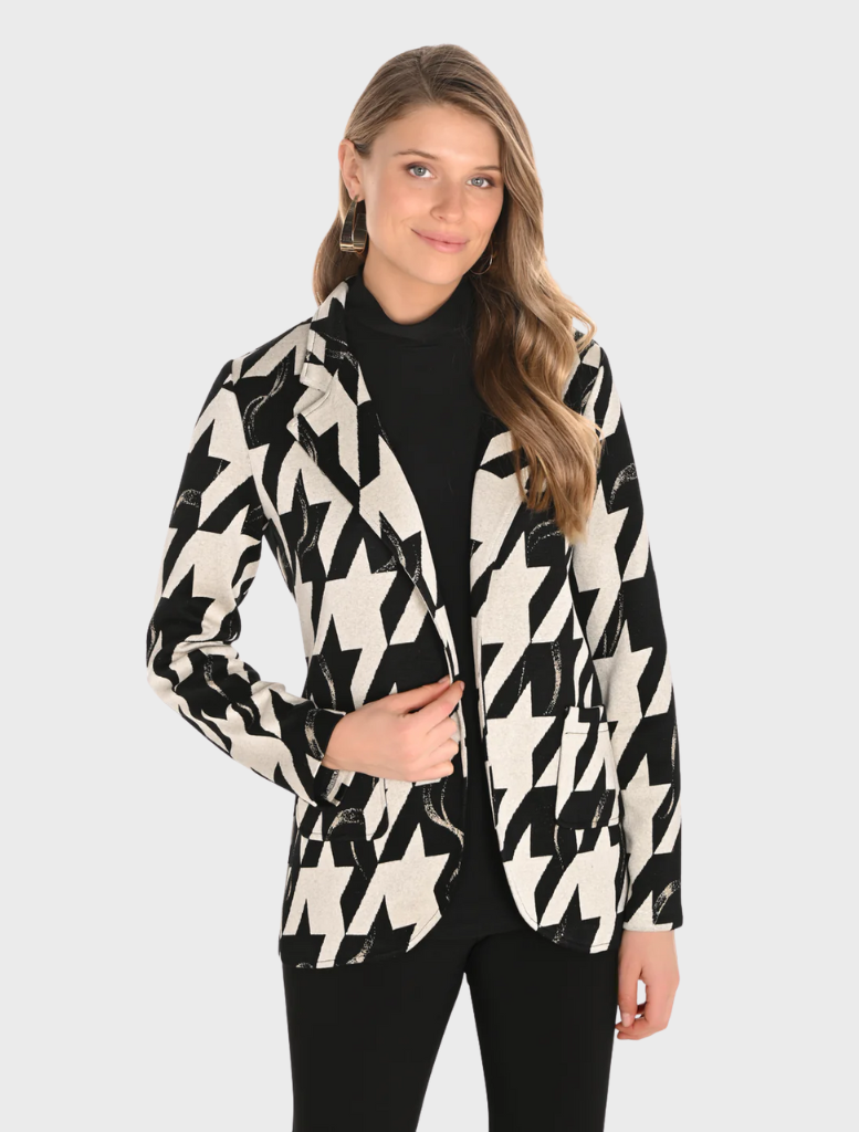 Knit Jacket - Begie/Black