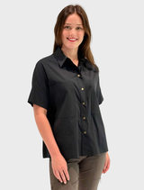 Stud Shell Shirt - Black
