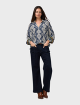Opaline Top - Indigo Multi