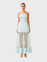 Marcella Strapless Gown - Seagreen