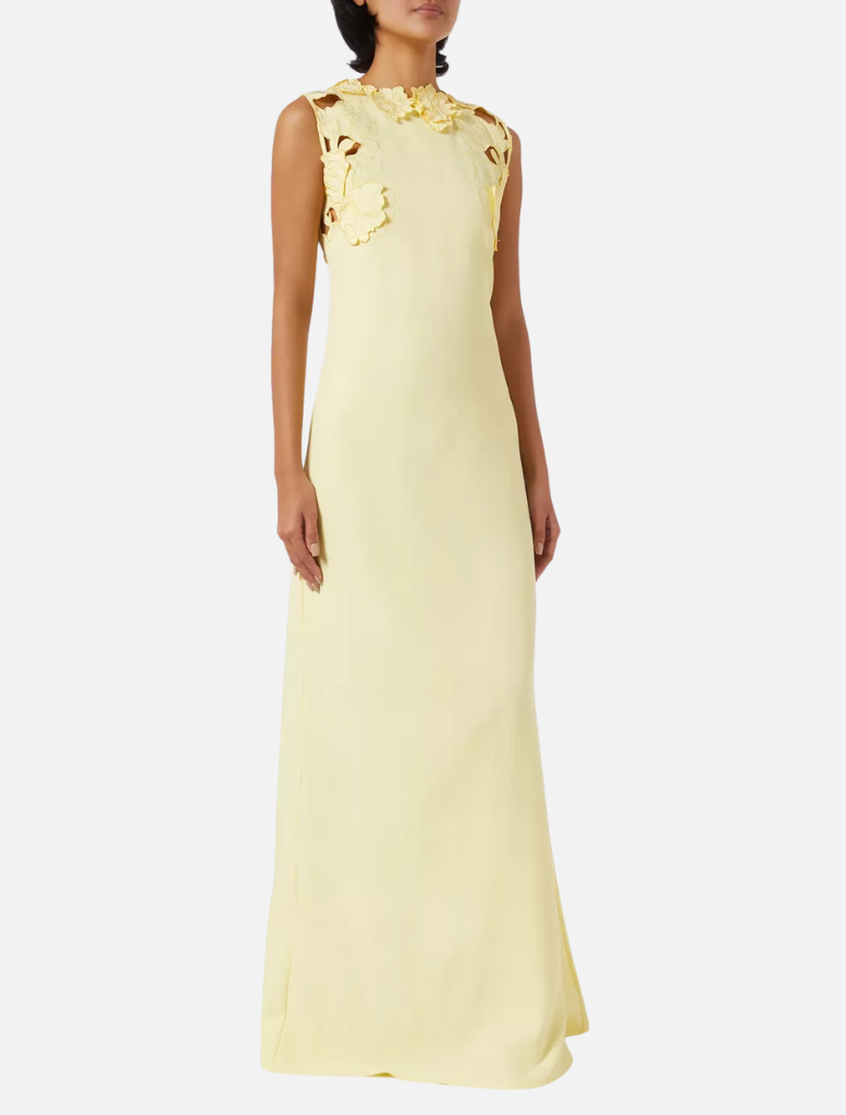 Solana Applique Maxi Dress - Sober Yellow