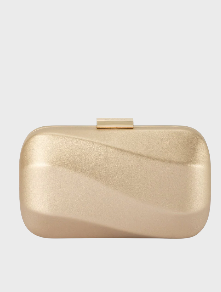 Carolin Wavy Clutch - Gold