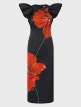 Chaya Midi Dress - Poppy Print