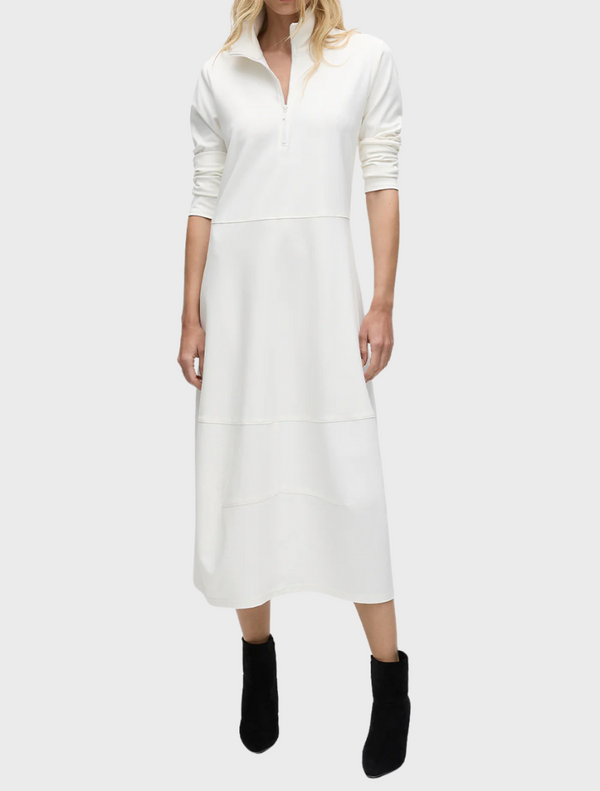 Zip Cone Dress - Winter White