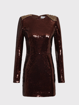 Glimmer Mini Dress - Chocolate