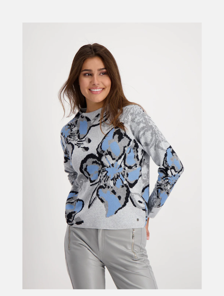 Sweater Floral Jacquard