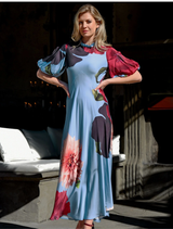 In The Limelight Dress - Blue Floral