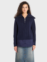Thick Gauge Pullover - Blue