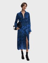 Dress with Long Sleeve - Paisley print