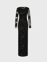 Beau Long Sleeve Gown - Black
