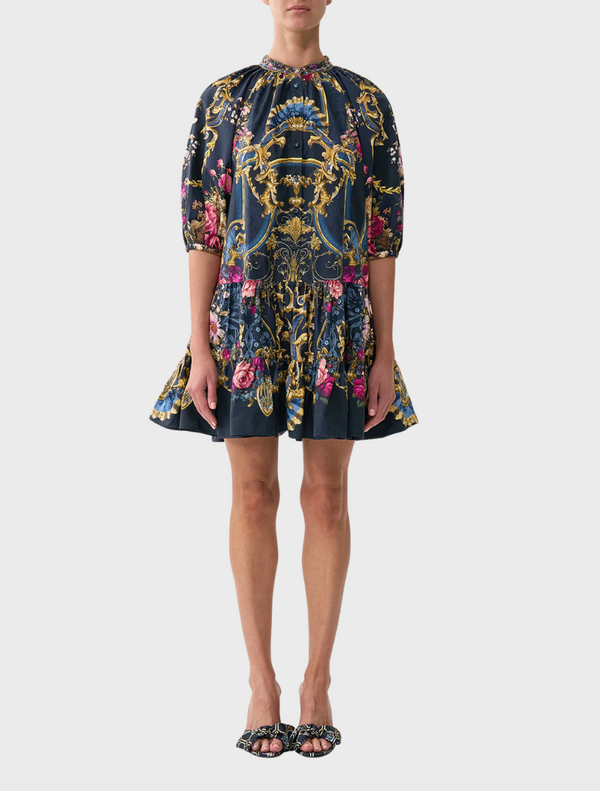 Puff Sleeve Shirt Dress - Ornate On A Plate