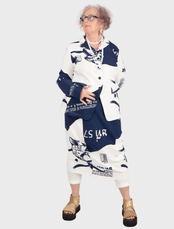 Jacket - Navy Print